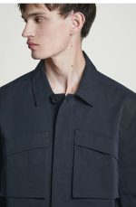 Cotton Shirt Navy - Image 3