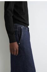 Oversized Wide-leg Denim Dark Blue - Image 3