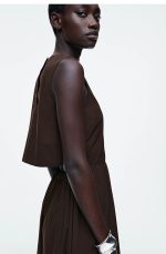 Cotton Dress Brown - Image 3