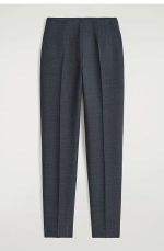 Wool Slim Trousers Black - Image 4