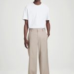 Cotton Wide-Leg Pants Gray