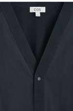 Knitted V-Neck Cardigan Navy - Image 5