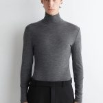 Wool Turtleneck Pullover Gray