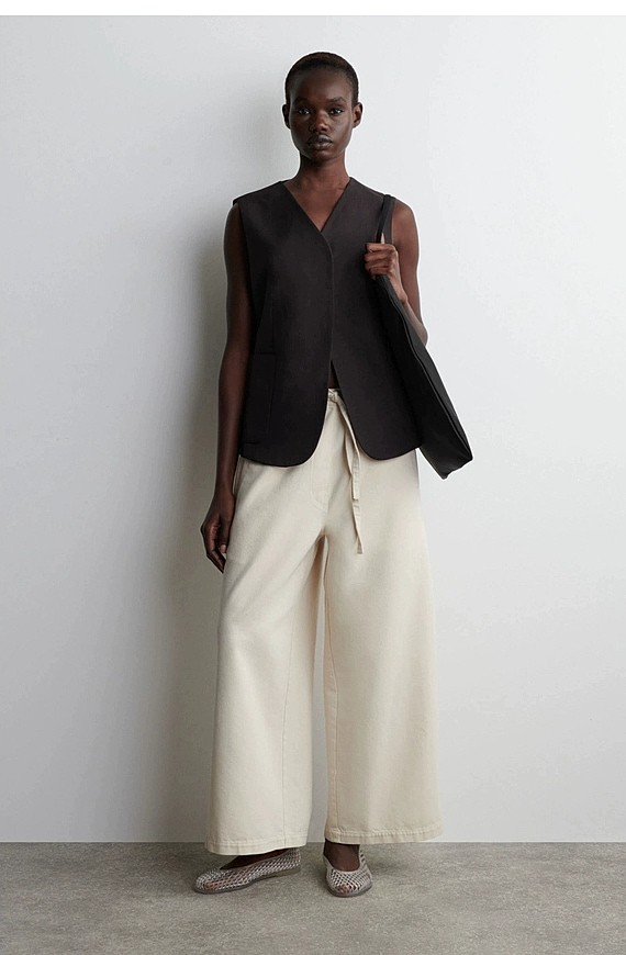 O1CN01sA09jE1u7vuVNKEvc_!!4611686018427380567-0-item_pic Denim Drawstring Pants - Image 1