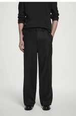 Linen Straight Pants Black - Image 2