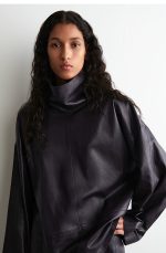Leather Oversized Top Brown - Image 2