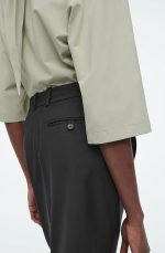 Wool Slim Skirt Black - Image 2