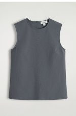 Cotton Sleeveless Top Gray - Image 4
