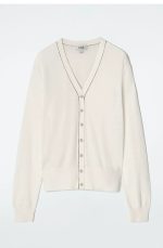 Wool V-Neck Cardigan - Image 4