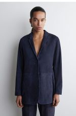 Suede Single-Breasted Jacket