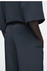 Straight Trousers Navy - Image 4