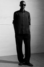 Linen Long-Sleeve Shirt Navy - Image 2