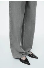 Casual Wide-leg High Waist Full Length Denim Spring & Fall W - Image 2