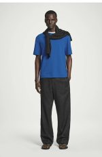 Cotton Round-Neck T-Shirt Blue - Image 2