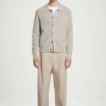 Cotton Pleated Trousers Beige