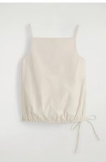 Pleated Camisole Beige - Image 4