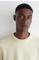 Wool Round-Neck Pullover White - Image 3