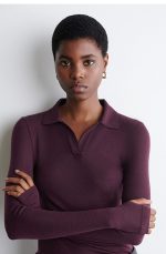 Merino Slim Polo Red - Image 3