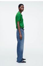 Wool Slim Polo Green - Image 2