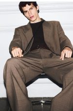 Wool Tapered Trousers Beige - Image 2