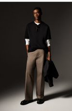 Cotton Straight Pants Brown