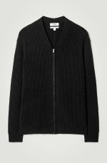 Knitted V-Neck Cardigan Black - Image 4
