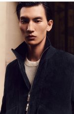 Leather Jacket Navy - Image 2