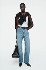 Column Standard High Waist Straight Denim