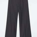 Wool Straight Pants Navy