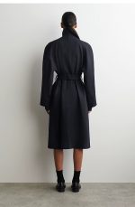 Wool Coat Navy - Image 3