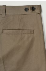 Cotton Straight Pants Brown - Image 4