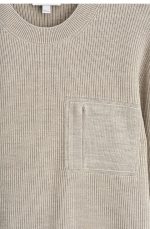 Wool Round-Neck Sweater Beige - Image 5