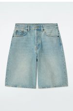 Denim Straight Shorts Blue - Image 4