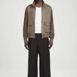 Cotton Wide-Leg Pants Brown