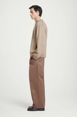 Wool Round-Neck Sweater Beige