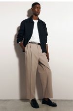 Standard Cotton Zip-up Outerwear Black - Image 2