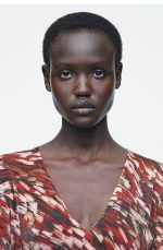 Knitted V-Neck Dress - Image 2