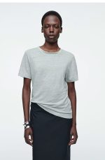 Linen Round-Neck T-Shirt