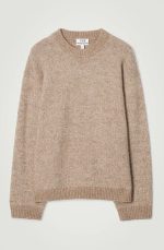 Wool Round-Neck Sweater Beige - Image 3