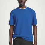Cotton Round-Neck T-Shirt Blue