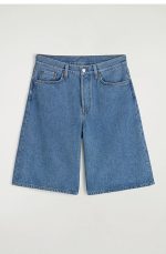 Denim Straight Shorts - Image 4