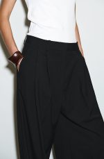 Wool Wide-Leg Pants Black - Image 3