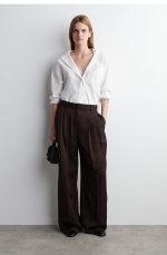 Wide-Leg Pants Red