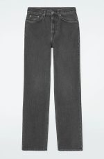 Standard High Waist Straight Denim Retro Washed Black - Image 4
