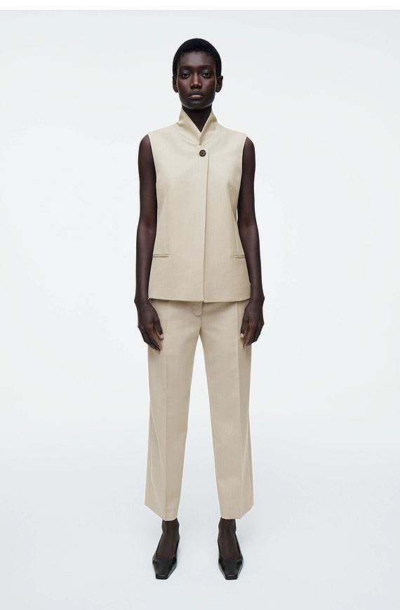 O1CN01yYNxBU1u7vrmQSGDX_!!4611686018427380567-0-item_pic Wool Pants Beige - Image 1