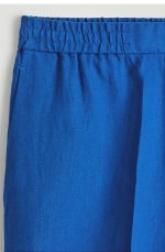 Linen Shorts Blue - Image 4