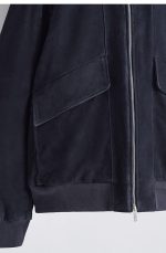 Leather Jacket Navy - Image 5