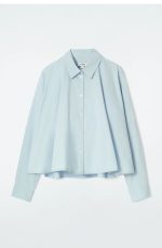 Cotton Collared Shirt Blue - Image 3