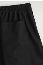Cotton Drawstring Shorts Black - Image 5
