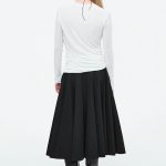 Silk Round-Neck Top White